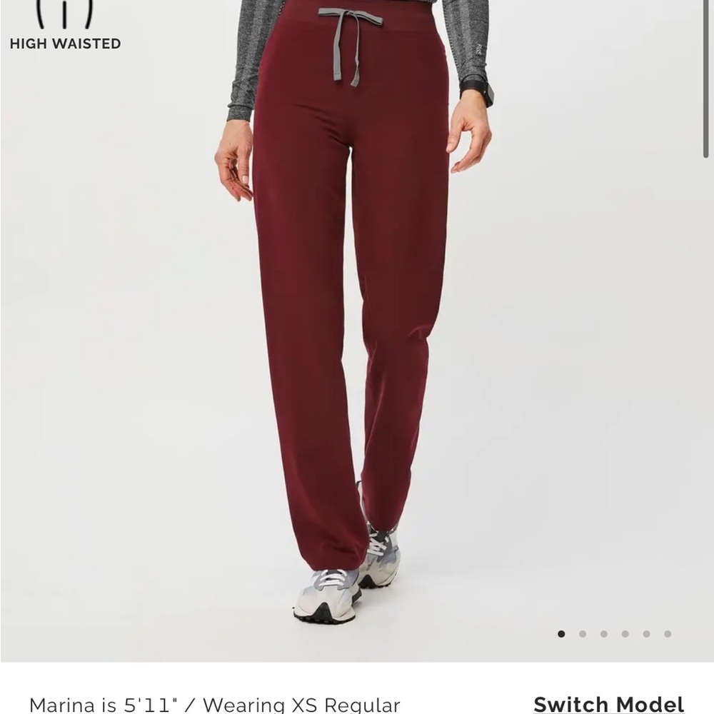 Figs Women's Burgundy Track Pants